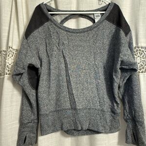 VS Sweatshirt with Suede-like Shoulder Panels